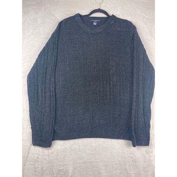 Ivy Crew Classic Pullover Sweater Men's L Gray Acrylic Long Sleeves Crew Neck - Picture 1 of 6